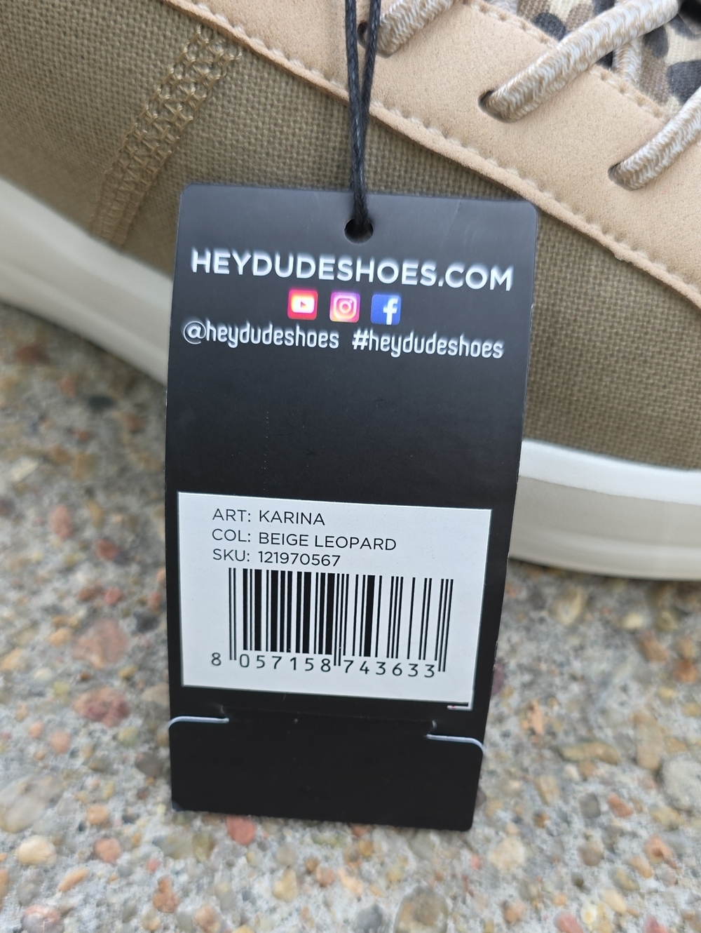 Hey Dude Karina Beige Leopard Light Weight Platform Slip On Sneakers Size 10 - Picture 10 of 11